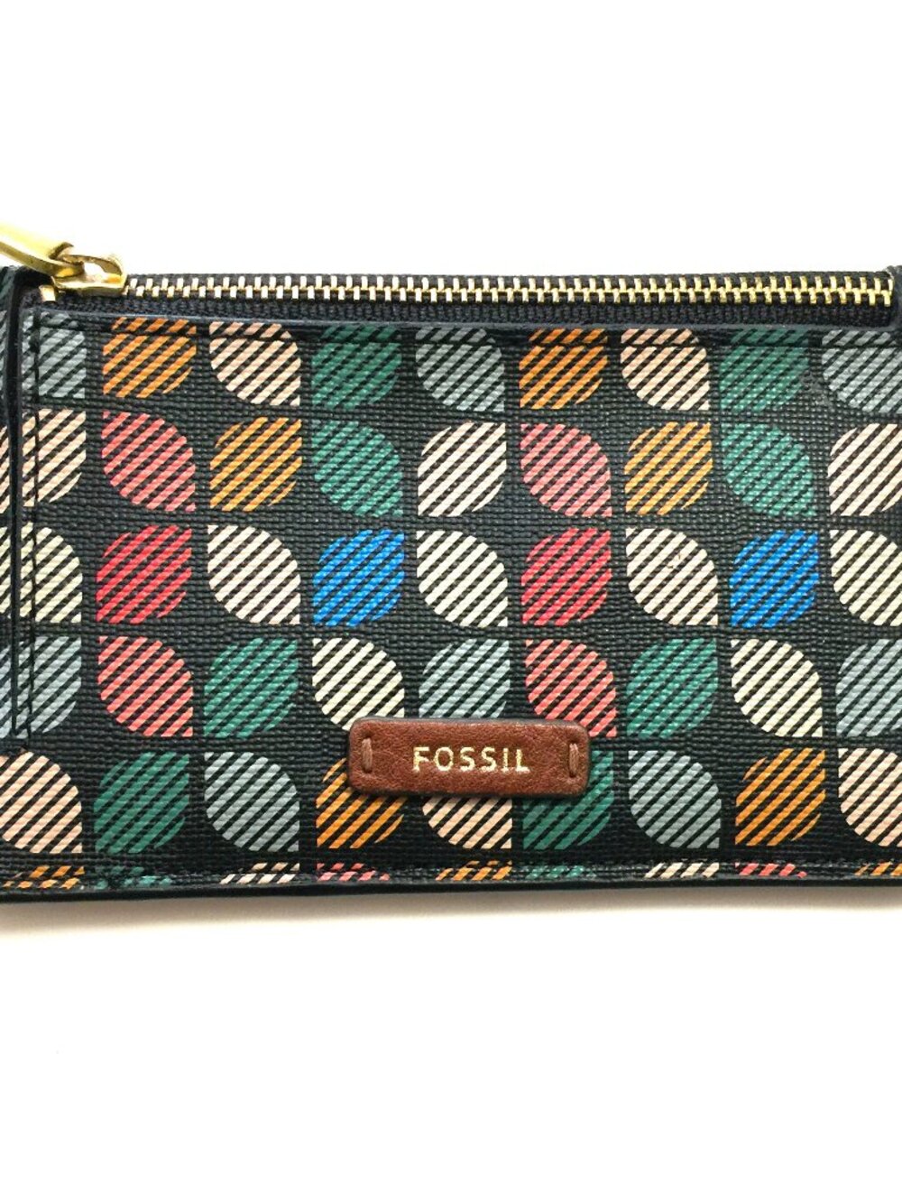 FOSSIL PATTERNED SLIM WALLET-NWOT